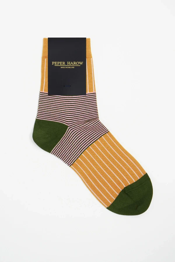 mustard oxford stripe womens luxury socks 1800x1800 rider